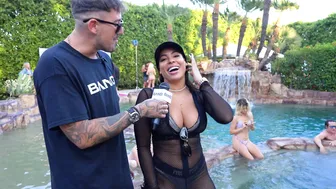 Sizzling Summer Pool Party with Tattooed Brunette Luna Star