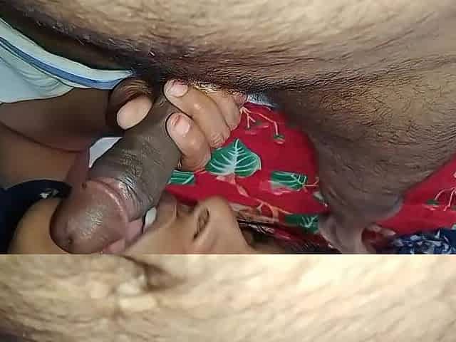Indian Nurse Puts Her Boyfriend's Penis in Her Mouth and Gives Him a Good Massage