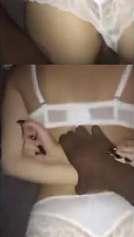 BBC whit girlfriend doggy POV lace panties