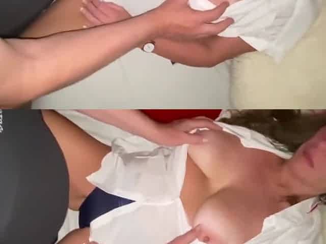 Friend Licks N Kisses My Wifes Nipples To Orgasm
