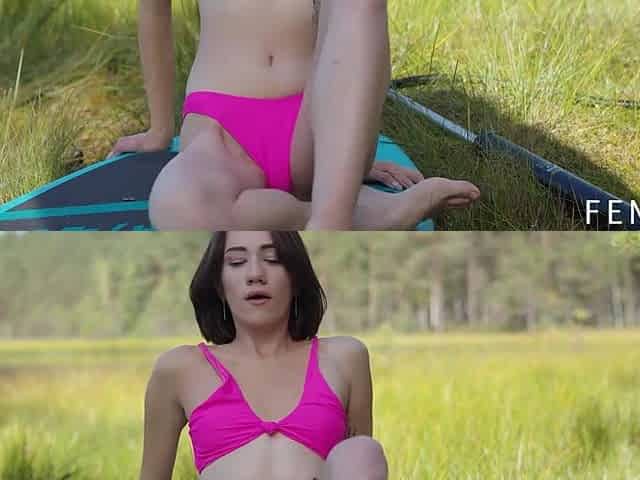 Hot teen outdoor erotic solo