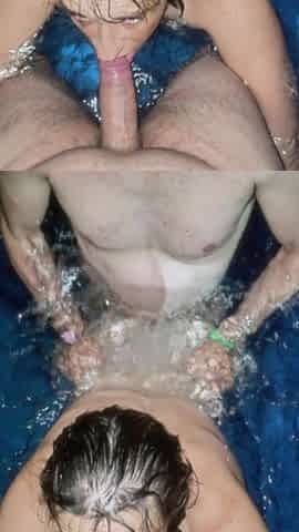 Spanish MILF Threesome at the Pool