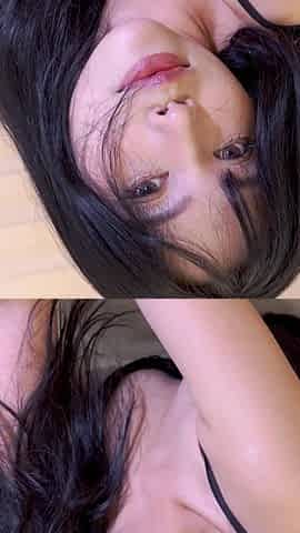 Hot Asian Girl Sucks and Squirts in Black Stockings