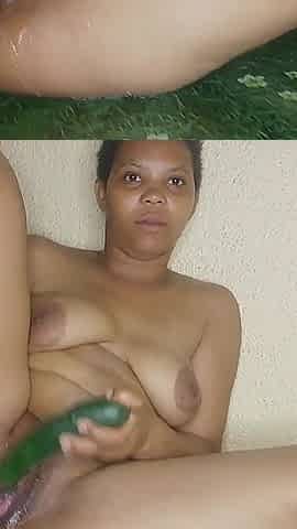 Solo Single Mom Masturbate Her Perfect Pink Pussy with Cucumber Cum in Me??