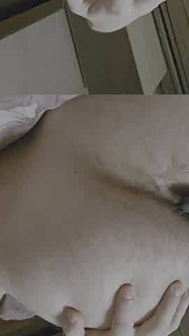 Wanking with prostate massager leads to massive self facial