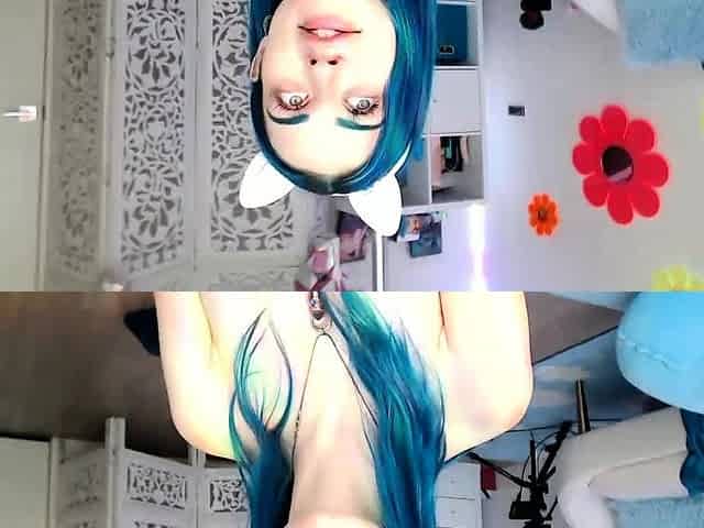 Cute curly brunette solo webcam masturbation
