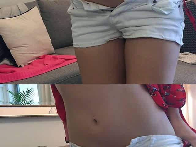 Sweet blonde teen plays with big toy in the ass