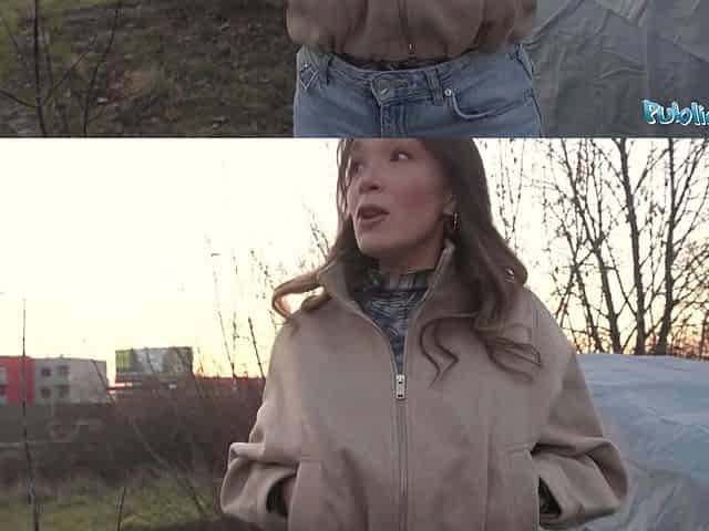 A brunette slut gives up her pussy in exchange for money