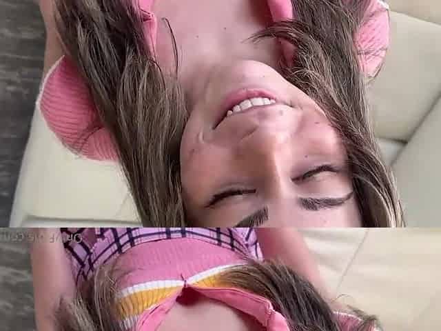 Petite Brunette Renee Rose POV hardcore with handjob - Double penetration