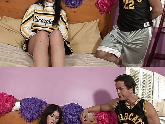 cheerleader is horny cumbucket