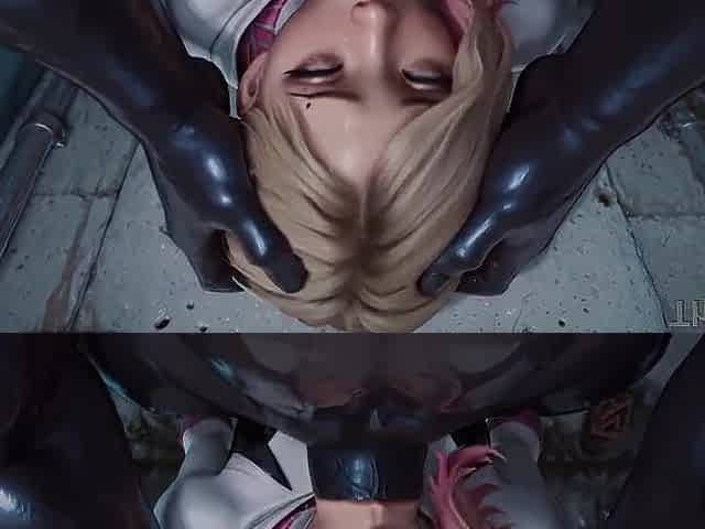 Gwen Stacy Destroyed by BBC - Mouth-Drilled & Snatch Flooded with Cum - AI GENERATED