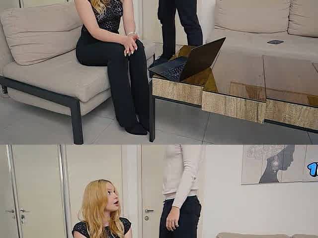 Hot secretary skillfully corrected her mistake and helped relax the boss