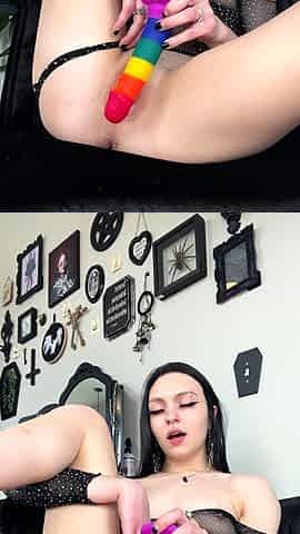 Jessy funny amateur teen brunette toying