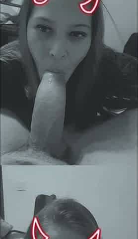 Gorgeous blonde teen whore giving awesome big cock handjob