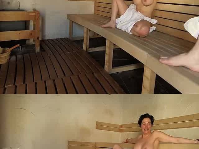 Really Risky And Fast Fucking In A Public Sauna Squirting In The Mouth Of Dada Deville