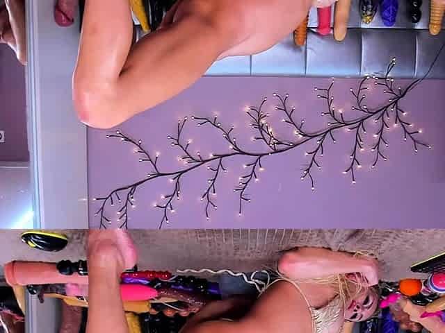 Blonde With Natural Big Boobs Loves Putting A Toy In Her