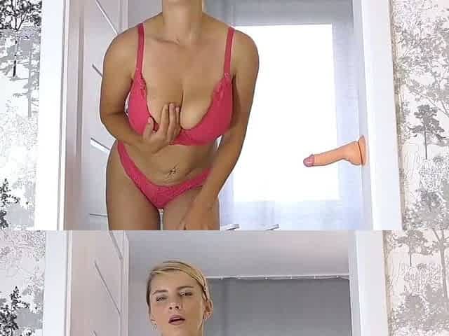 Fucking and Sucking my dildo in Socks - Katerina Hartlova