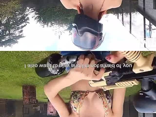 MAMACITAZ - Latin babe Bombshell Miranda Banks Turns Paintball Game Into Sexy Outdoor Sex