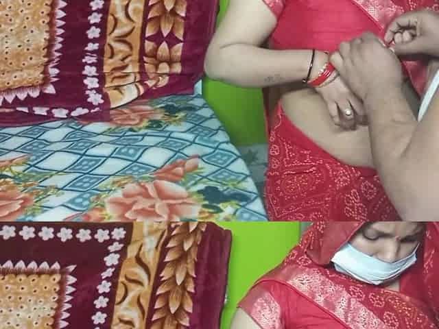 Savor a sister-in-law's wild passionate red saree intimate betrayal