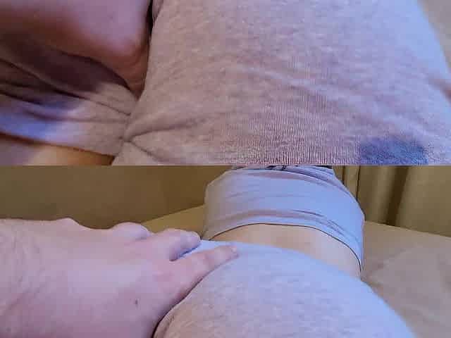 Rubbing Jock against Stepsis's Large Booty after Caught Her in My Room