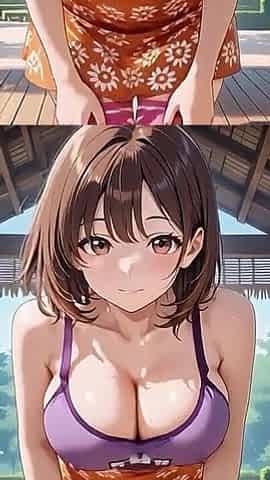 Big Tits Hentai Beauty Bounces Passionately on Tropical Porch - Dripping Wet!