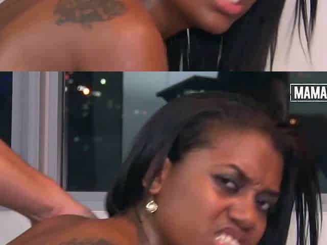 Large Butt Ebony Beauty Banged Hard From Behind During the time that That babe Groans Loud