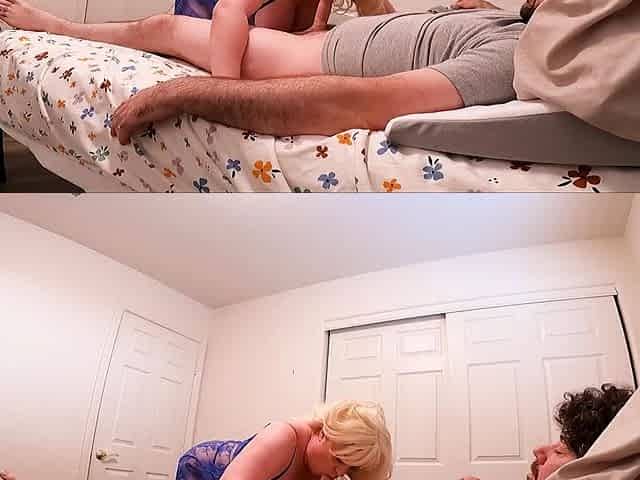 Stepmom fucks stepson to help him out of bed in the morning