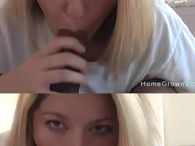 Thick and chubby blonde amateur slut loves big black cocks.