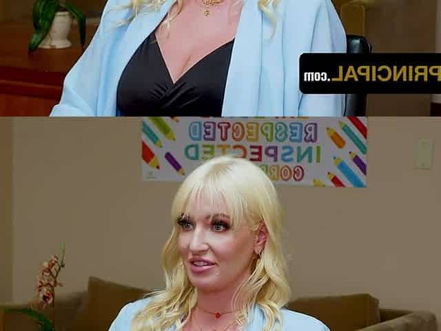 The main character, a voluptuous MILF named Kate Dee, uses her ample cleavage