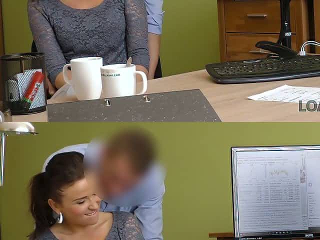Lusty natural nympho lets loan debtor fuck her twat for some cash