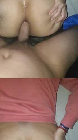My stepsister lost the wager and gave me her butt.