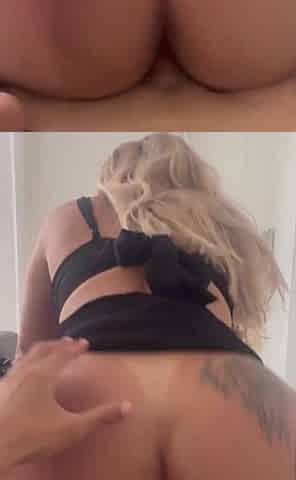 Sitting nicely on the biggest jock and I got milk in my butt
