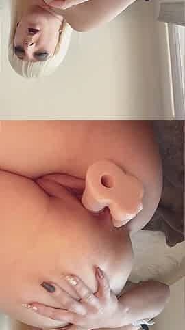 Blonde PAWG First Time DP Solo