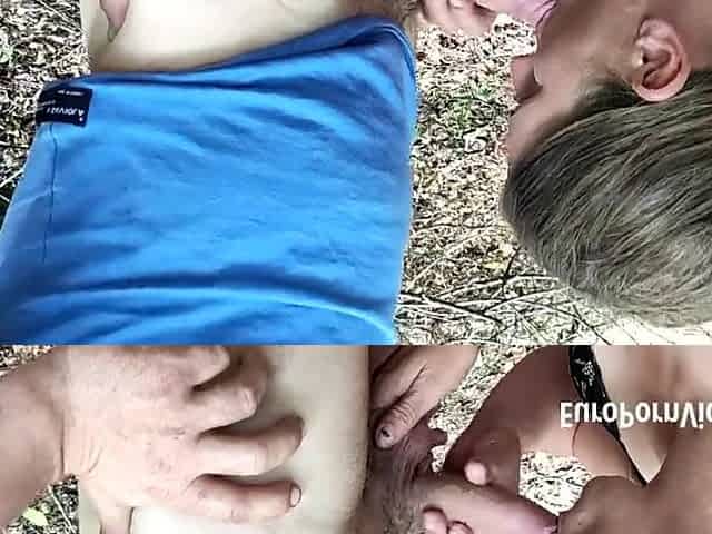 A Man Fucks Two Women One By One In The Forest