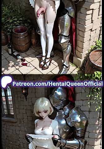 CG Futanari Knight Screws Blond Honey in Tavern - Biggest Dong Creampie Anime Animation