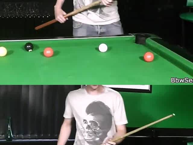 Cheating Bbw In Fishnets On The Pool Table