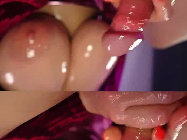 POV tits fuck and handjob with messy cumshots compilation