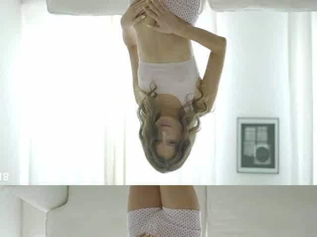 Nude Blond Teen Masturbating Herself Alone