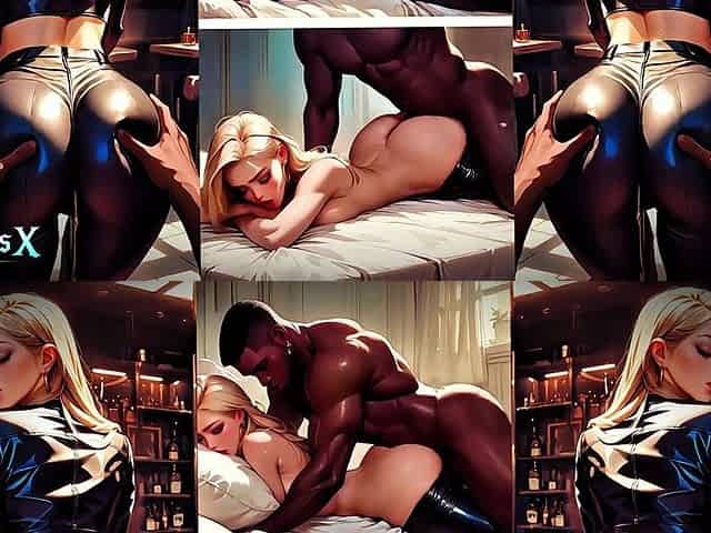(4k) Ai 3D Animated - Hot Blonde Slut BBC Interracial Sucking and Fucking (ai Visuals X)