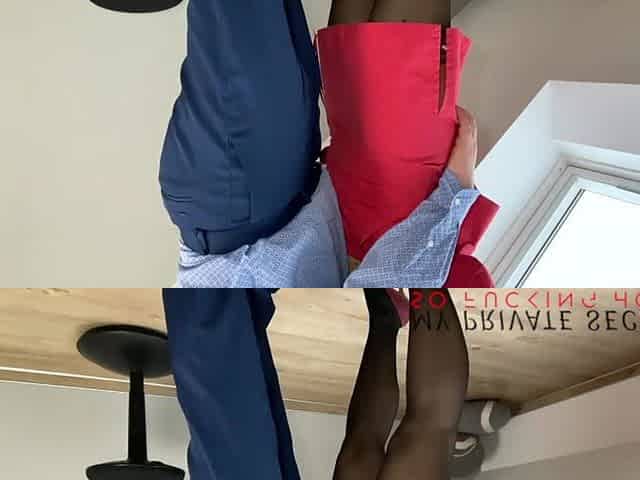 serious business woman gets large knob of boss for impregnation