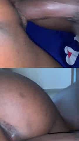 Large ebony ramrod pounding a hot ebony beauty hard.