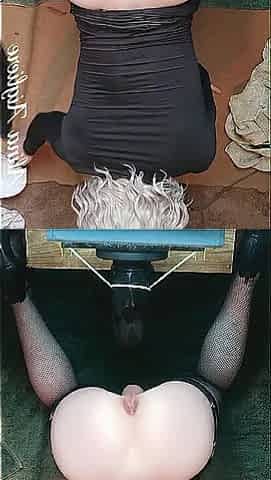 Sissy Bangs her Constricted Cunt and Cums HARD