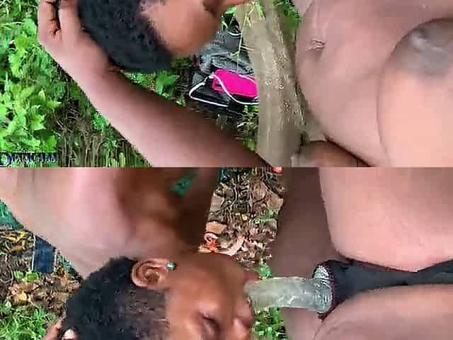 Outdoor Lezzies Thong-On Screw in the Rain