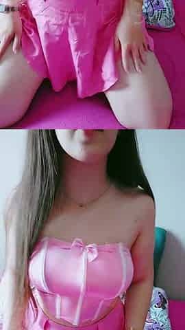 student making ahegao whille touching her body masturbation and moanings