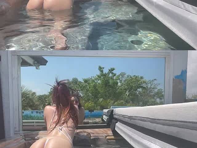 Italian Big Tits Stepmom Artemisia Love Horny and Naked in the Jacuzzi in Florida Big Tis Shaved Pussy & Micro Bikini