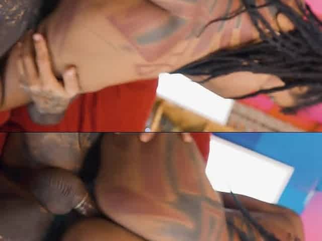 Intensive Interracial trio - Darksome Skinned Cutie Gets Banged