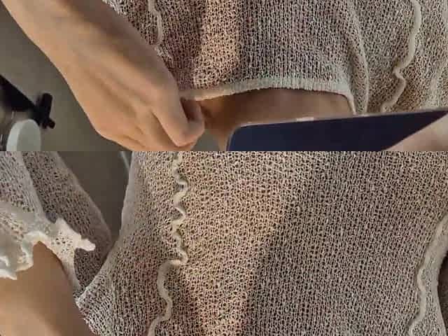 Spying on a blond with a large booty NO PANTY in a public