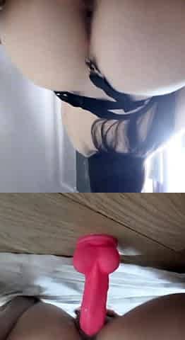 Amateur brunette chick toying her ass and pussy on webcam
