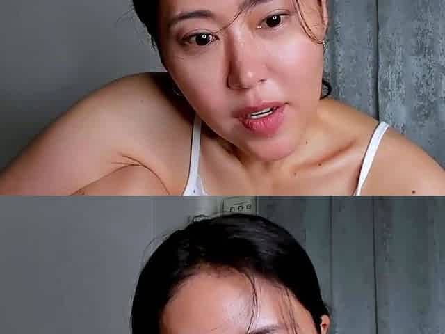 Asian Milf toys her pussy on webcam