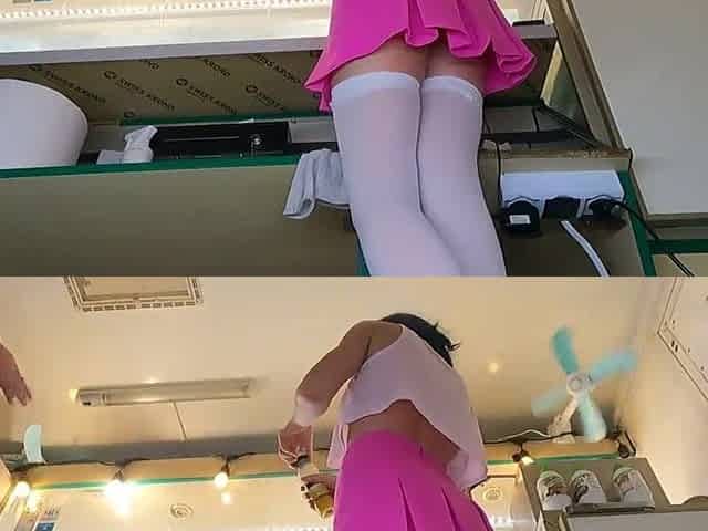 My nasty boss teasing my booty at work in front of the customers always embarrass me